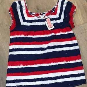 Vineyard Vines Red White & Blue Top size S